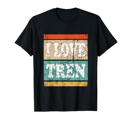 I Love Tren I Heart Tren Steroids Body Builder Funny Gym T-Shirt