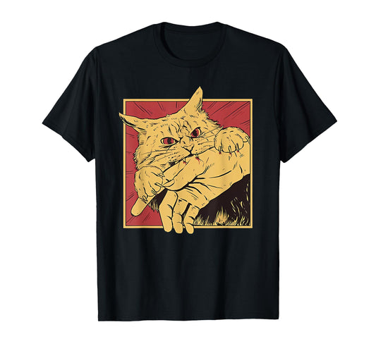 cat bite anime T-Shirt for Men Women