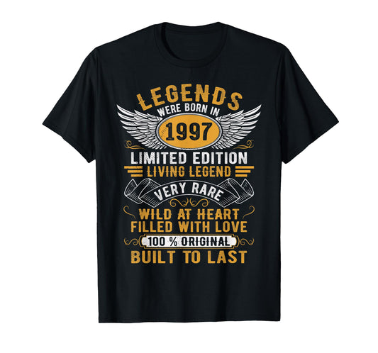 Legends Were Born In 1997 Vintage Born in 1997 Birthday T-Shirt
