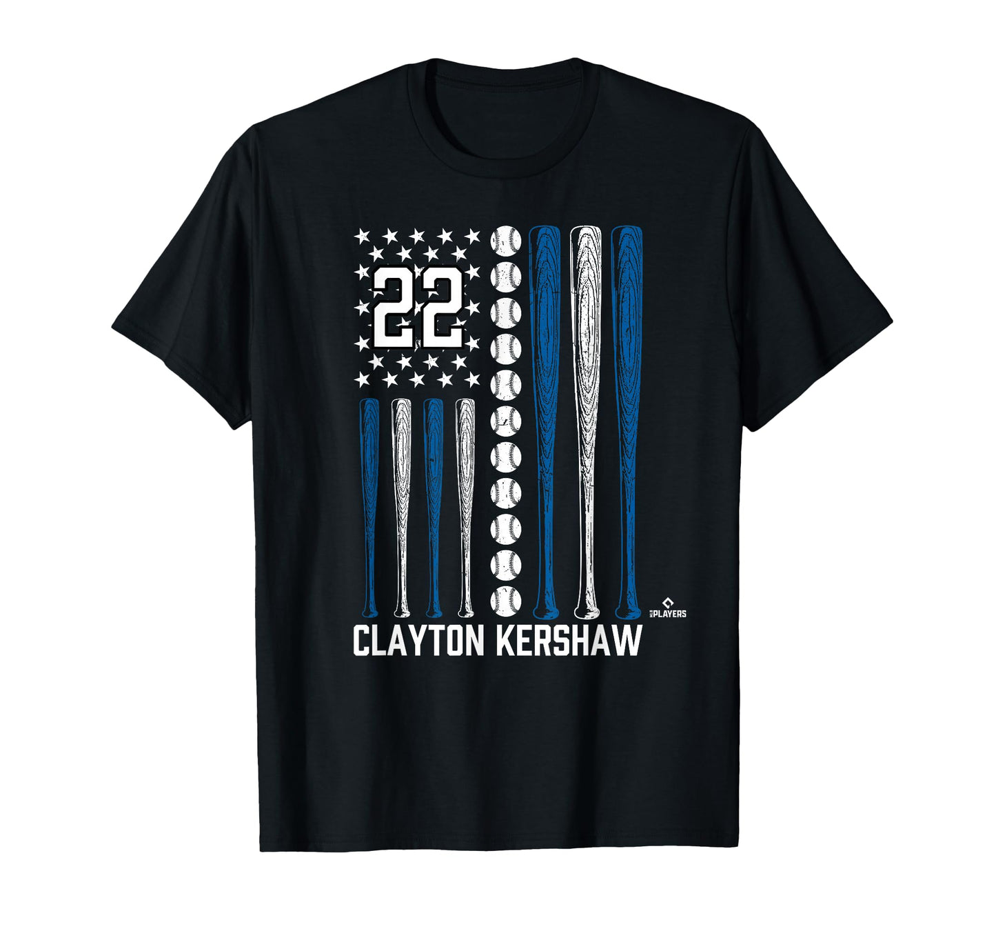 Baseball American Flag Clayton Kershaw Los Angeles Baseball T-Shirt
