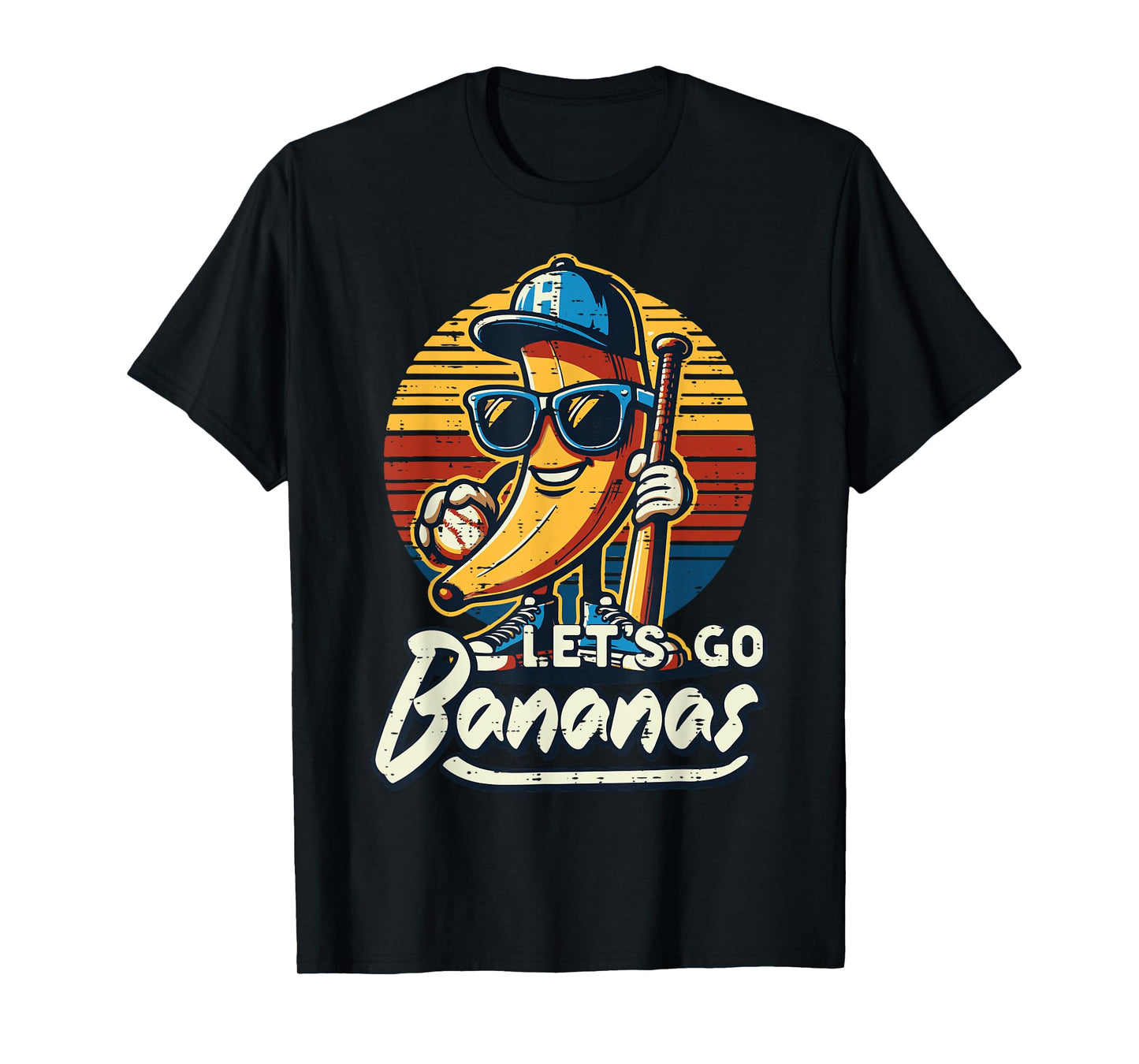 Lets Go Banana Retro Fruit Men Boys Kids T-Shirt