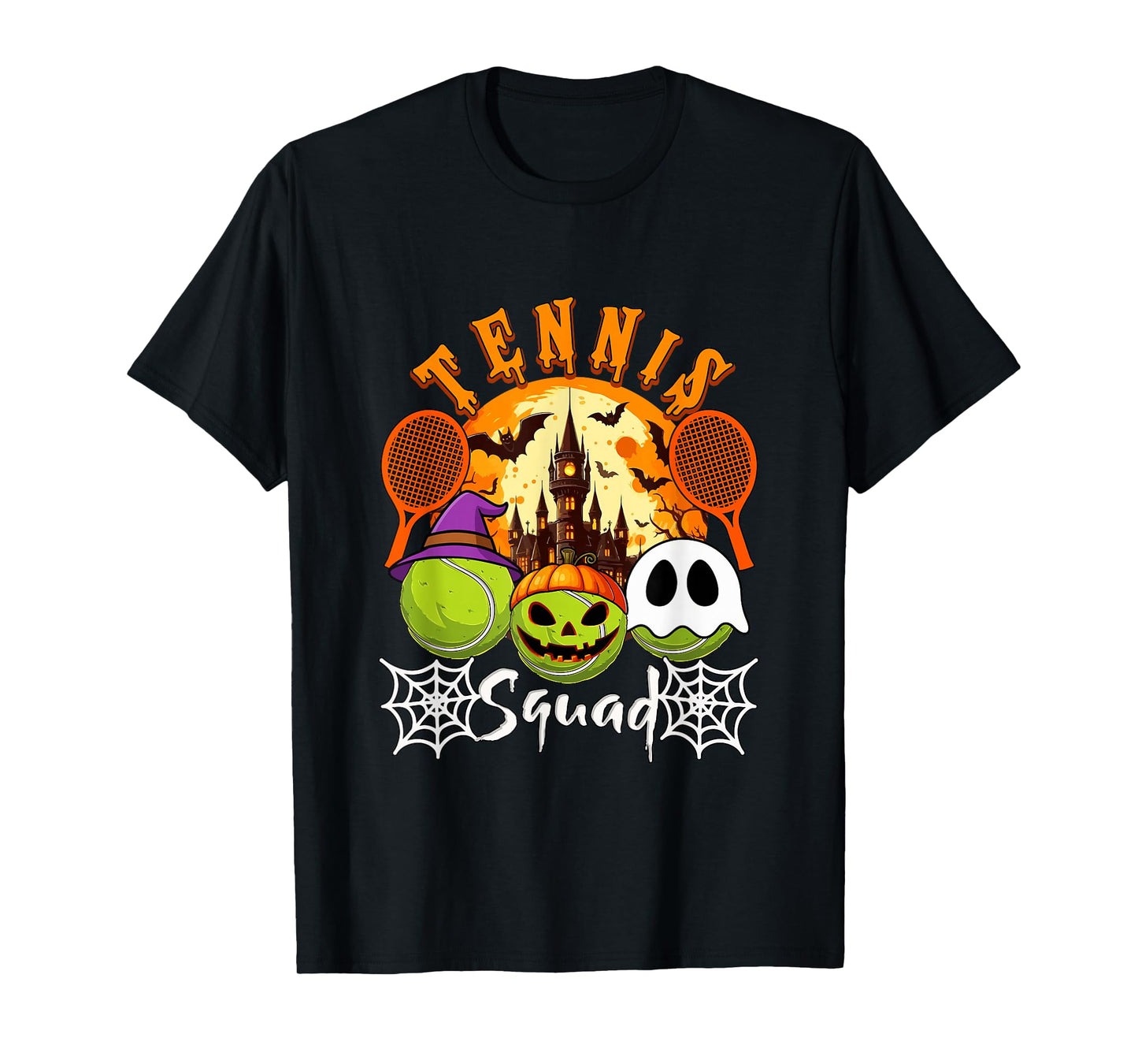 Tennis Squad Halloween Three Horror Balls Costume Player T-Shirt