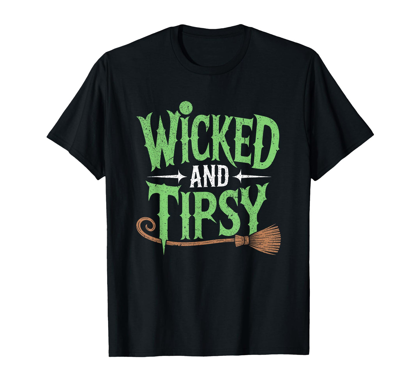 Wicked and Tipsy Halloween Witch Drinking Party T-Shirt