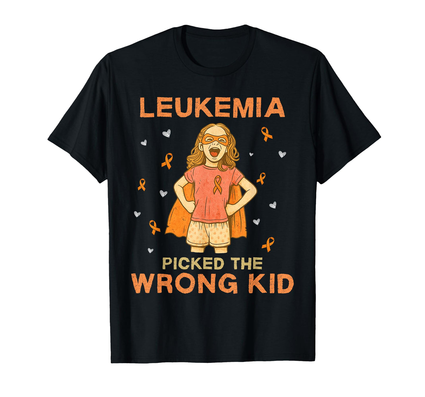 Leukemia Picked The Wrong Kid Survivor Leukemia Awareness T-Shirt