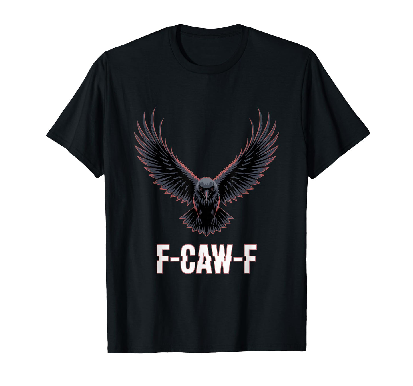F-Caw-F Crow Funny Gothic Moon Black Bird Halloween T-Shirt
