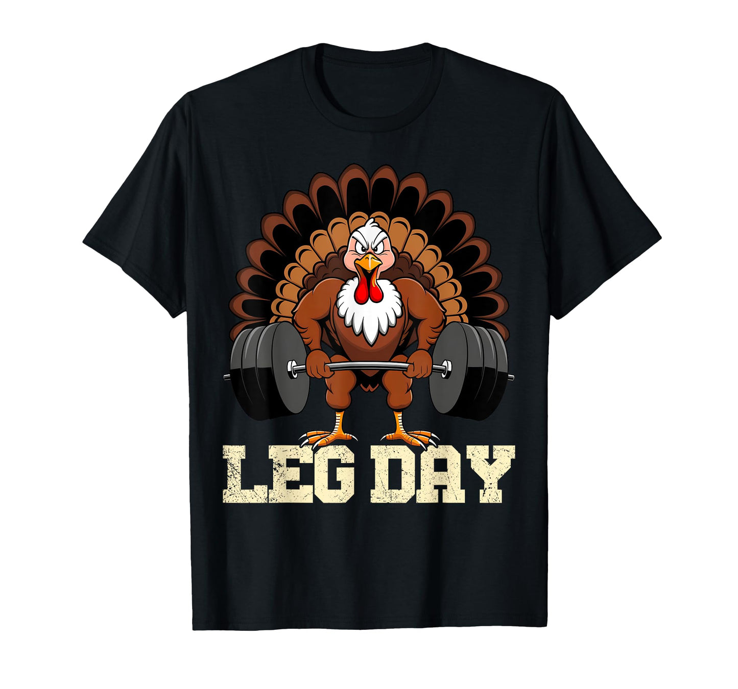 Turkey Lover Leg Day Weightlifting Gym Thanksgiving Vintage T-Shirt