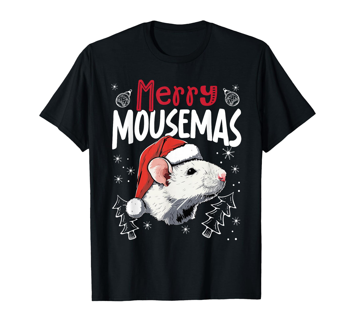 Merry Mousemas Funny Christmas Mouse T-Shirt
