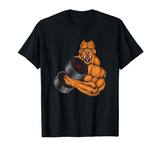 Pit Bull Gym Fitness - Weightlifting Deadlift Bodybuilding T-Shirt