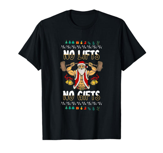 Ugly Christmas Gym Santa Powerlifting T-Shirt