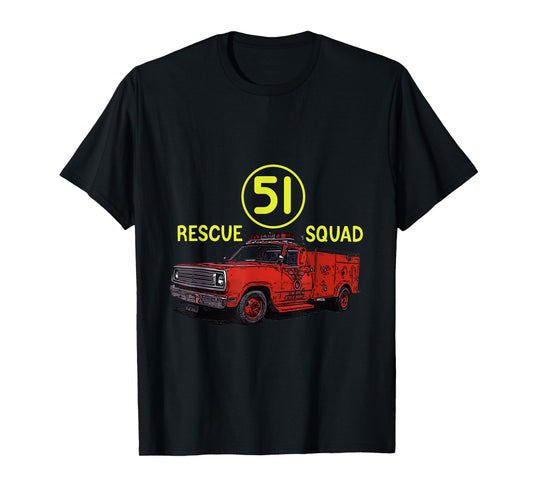 Truck Side 51 Emergency Squad Logo Essential emergency 51 T-Shirt