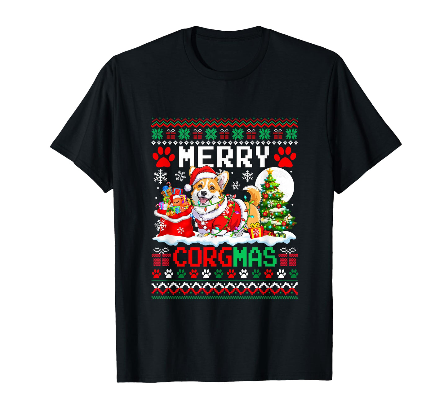 Merry Corgmas Christmas Sweater Santa Corgi Funny Owner T-Shirt