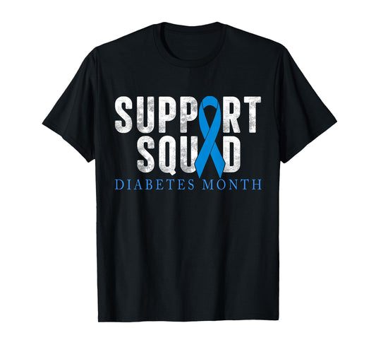 Support Squad Diabetes Awareness T1D Type 1 Men Women Kid T-Shirt
