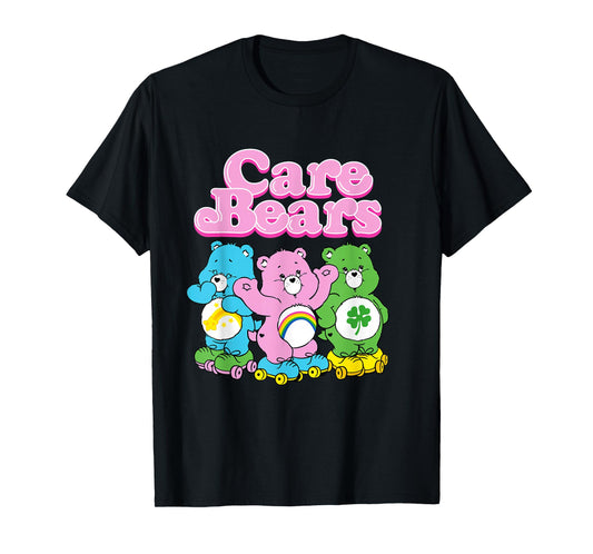 Care Bears Vintage Pink Roller Skate Bear Group T-Shirt