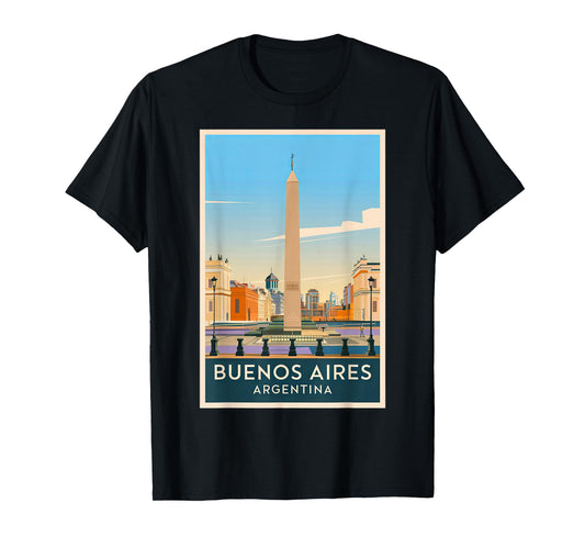 Buenos Aires Argentina Skyline Retro Vintage Design T-Shirt