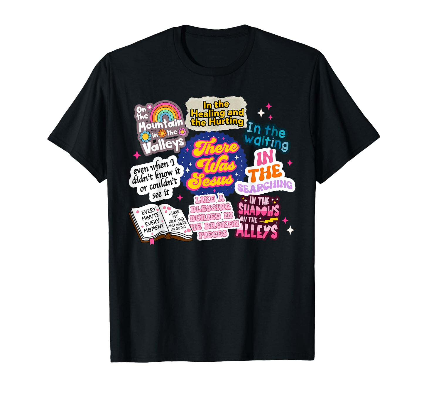 There Was Jesus Faith Inspirational Retro Christian Women T-Shirt