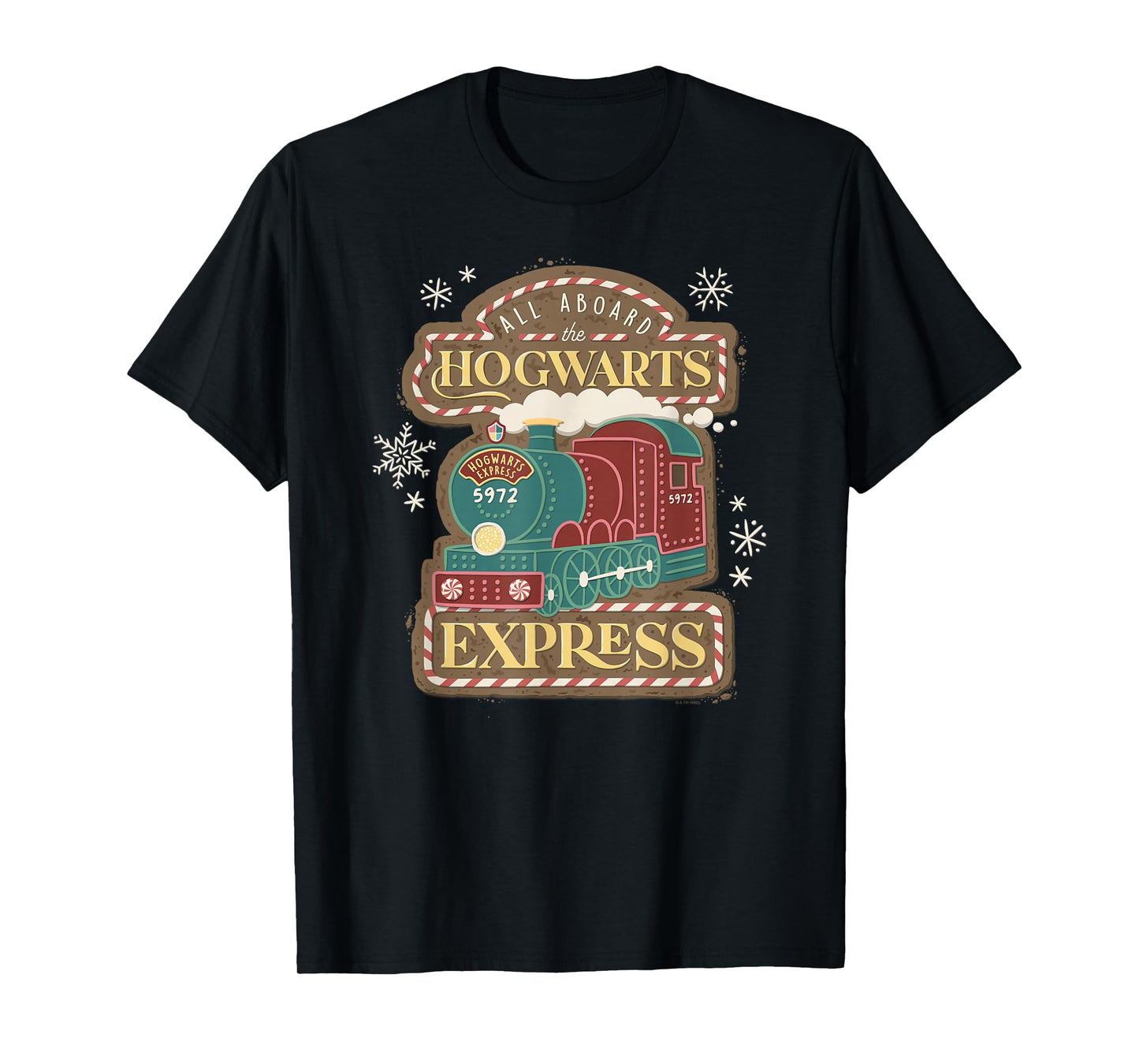 Harry Potter Christmas All Aboard Hogwarts Express Portrait T-Shirt