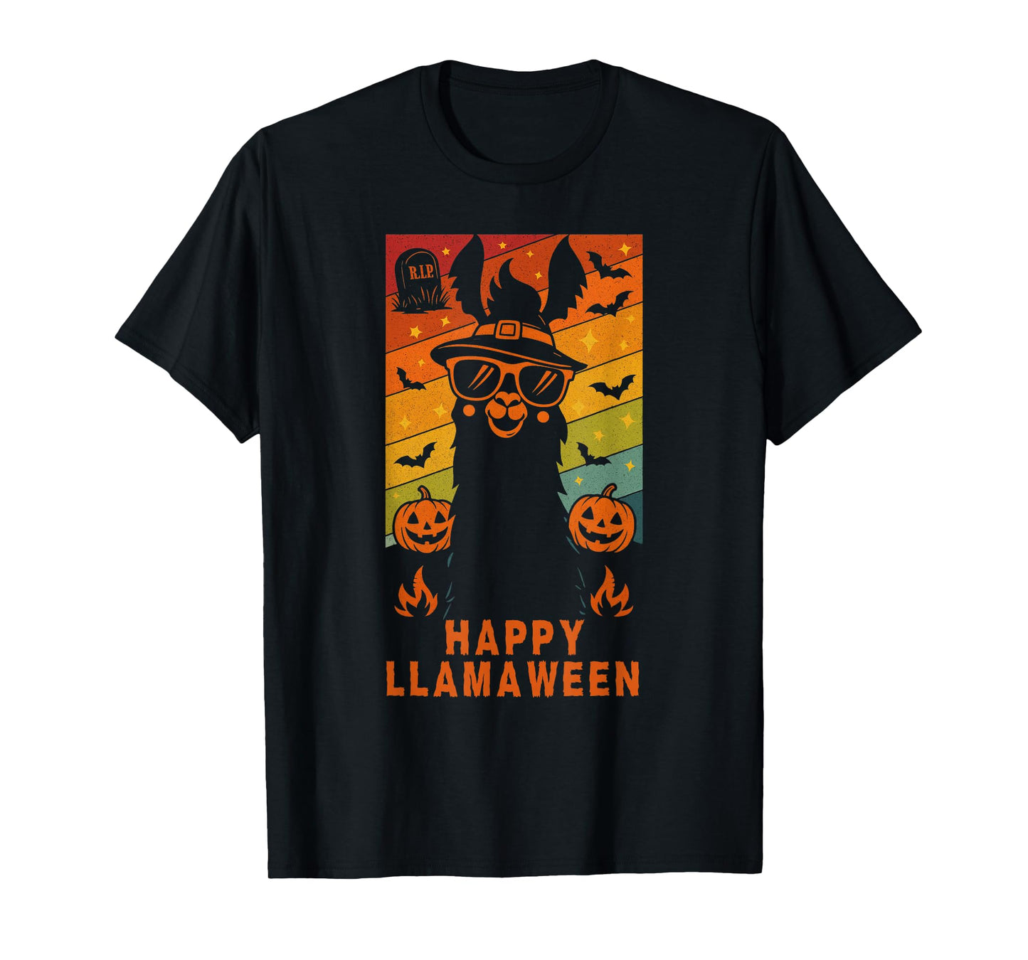 Happy Llamaween Funny Halloween Llama Costume Alpaca T-Shirt