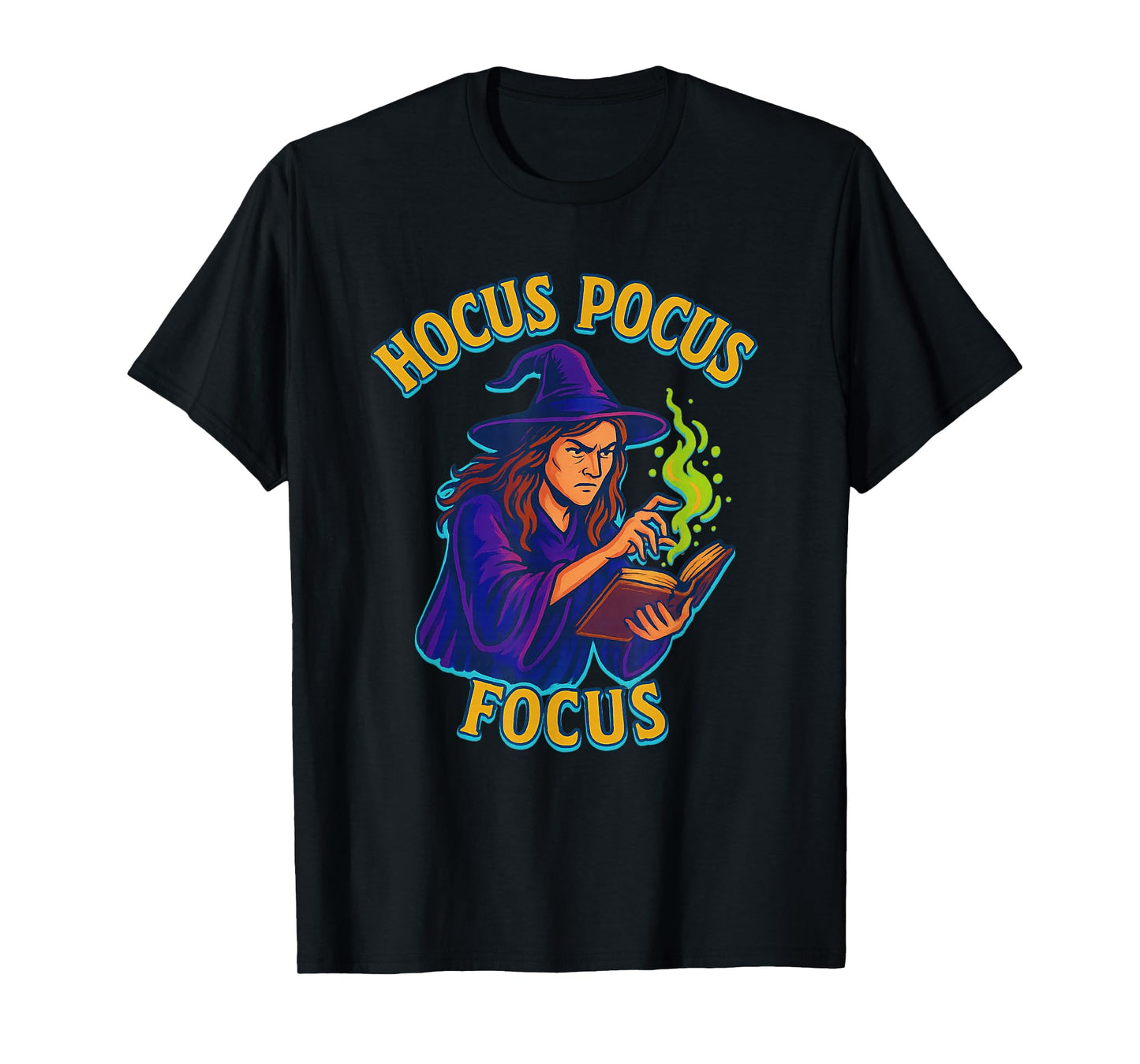 Hocus Pocus Focus Witchcore Spellbook Sorcery Illustration T-Shirt
