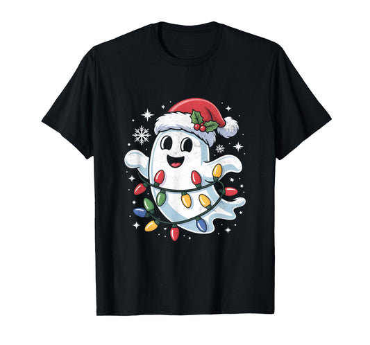 Ghost Christmas Spooky Santa T-Shirt