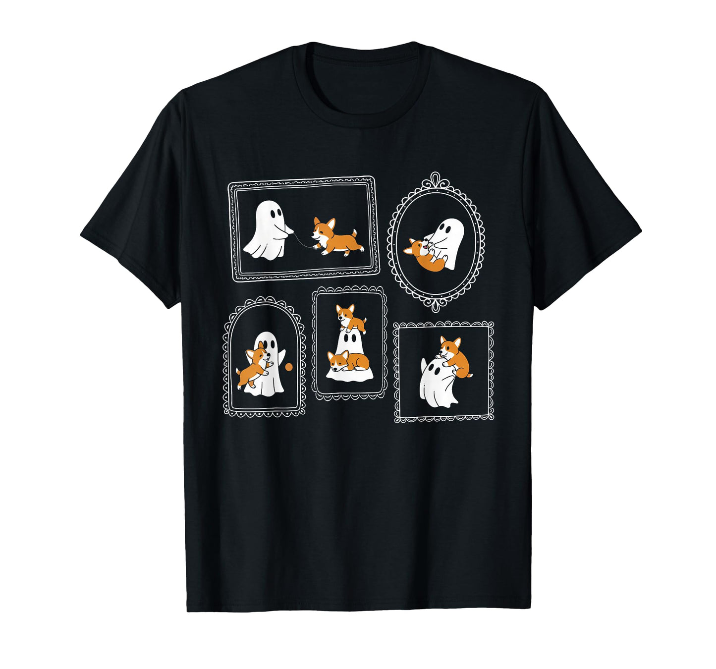 Halloween Vibes Corgi Lovers Corgi Mom Spooky Boo & Corgi T-Shirt