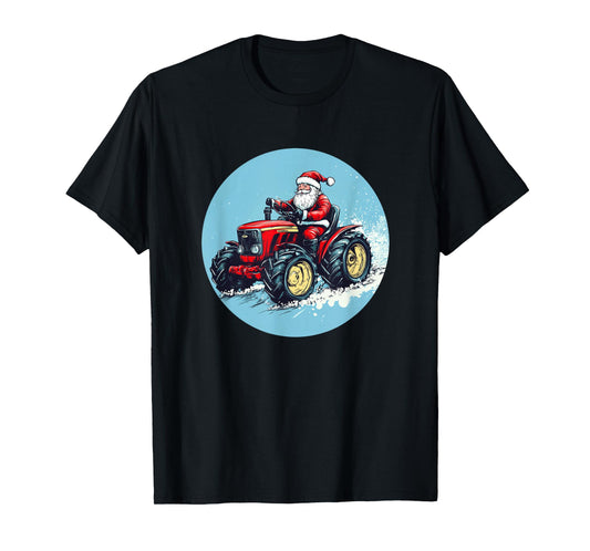 Farmer Santa Claus Plows into Christmas Fun for Season T-Shirt