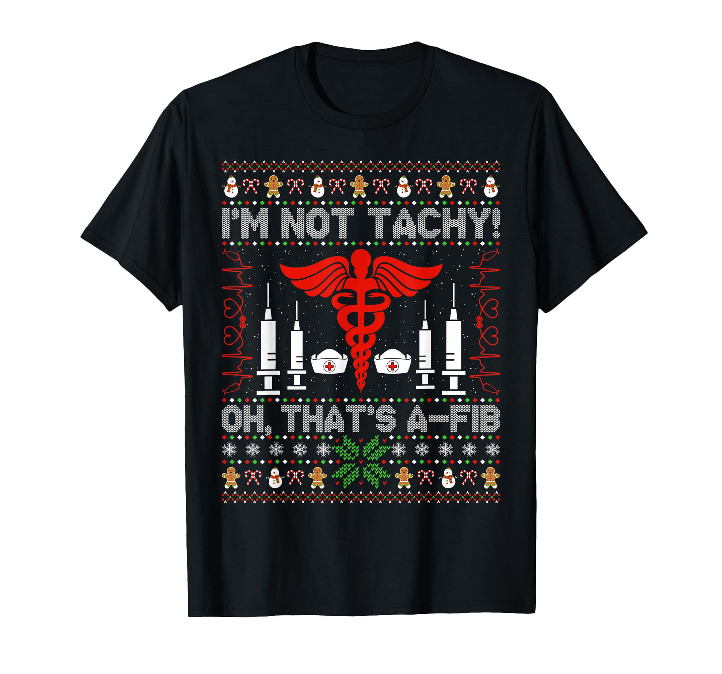 Nurse Christmas Pajamas Ugly Xmas Sweater Nursing T-Shirt
