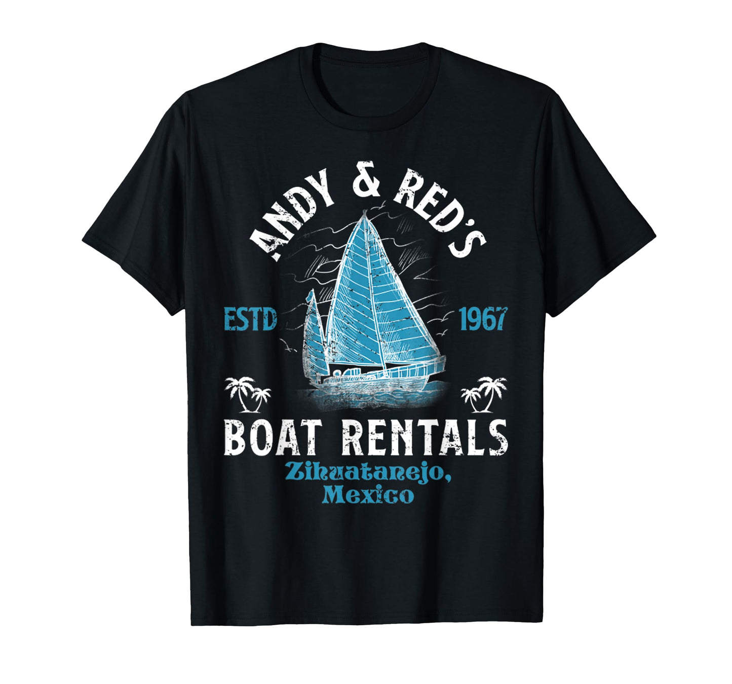 Vintage Andy And Red's Boat Repair Fishing Charters Boating T-Shirt