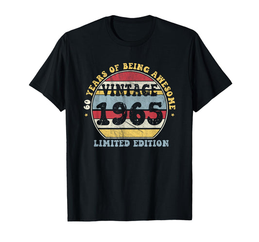 Est 1965 Limited Edition 60-Year-Old Vintage 60th Birthday T-Shirt