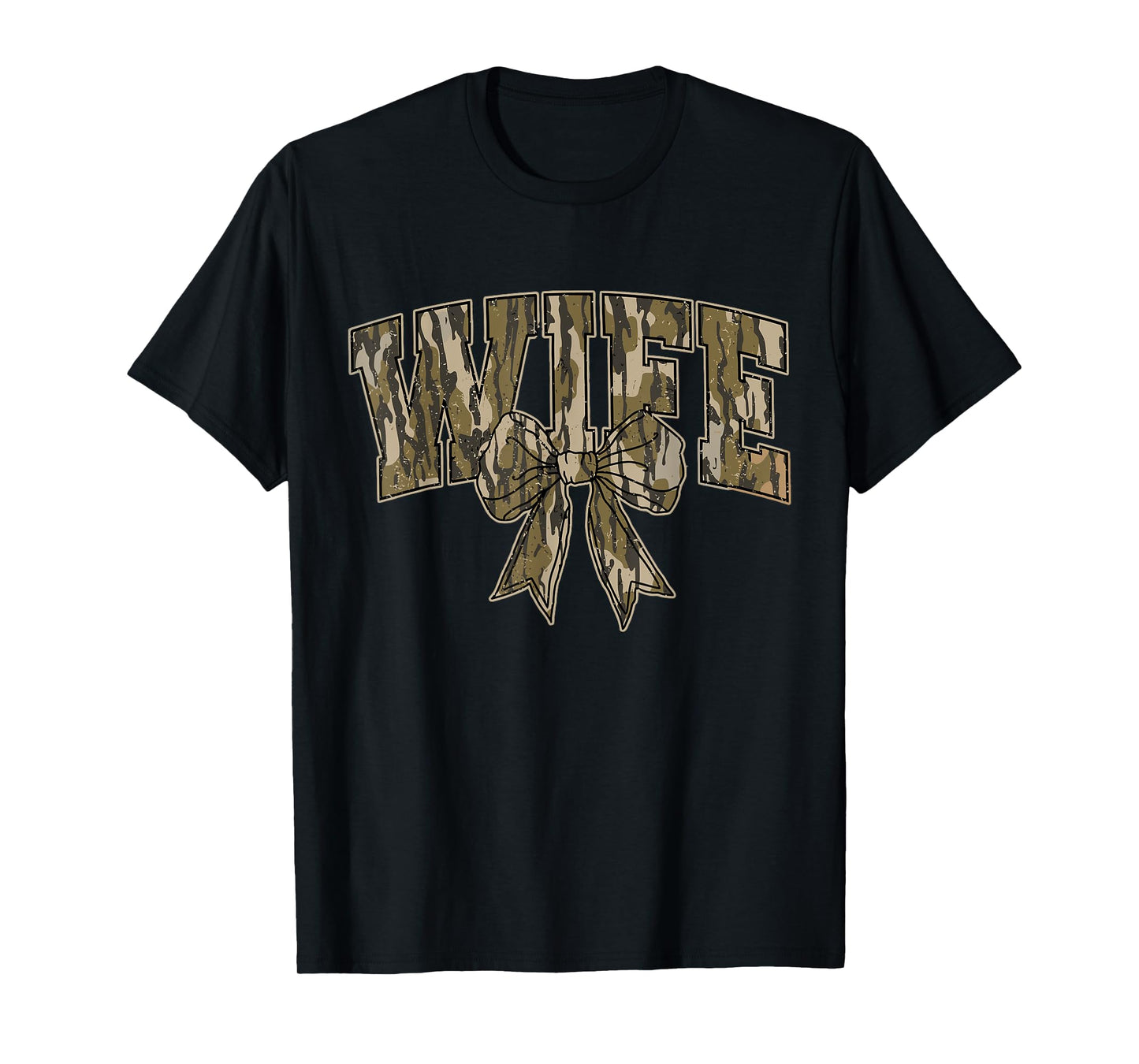 Hunting Wife Camo Bow Hunting Season Wife Hunting Lover T-Shirt