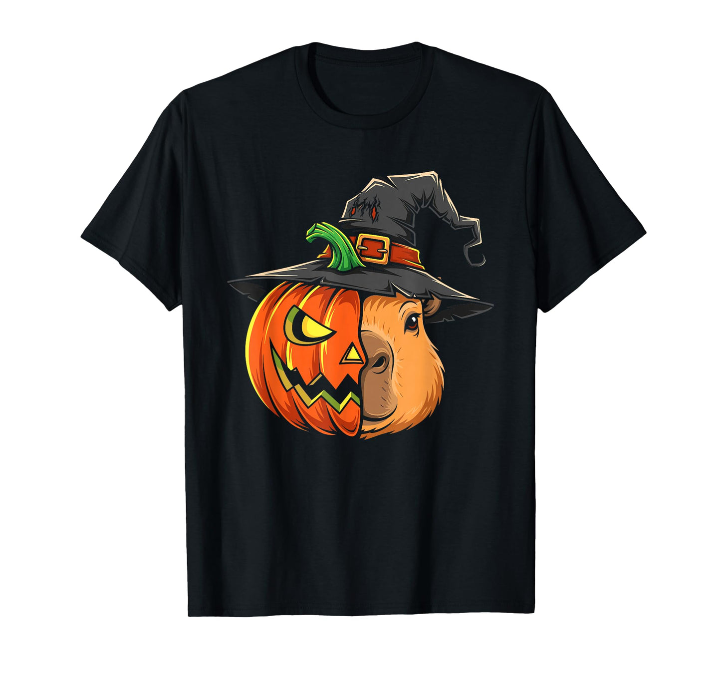 Capypara Pumpkin Jack O Lantern Halloween Kids Mens Womens T-Shirt