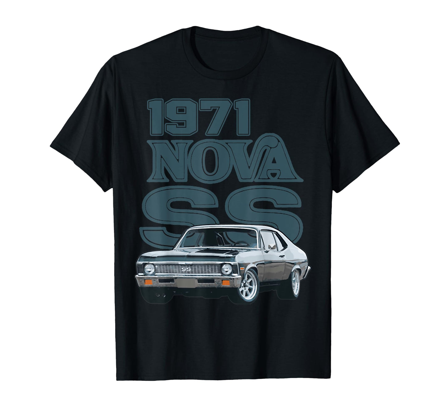 1971 71 Chevys Nova 2 Classic Car Old School Muscle Car T-Shirt