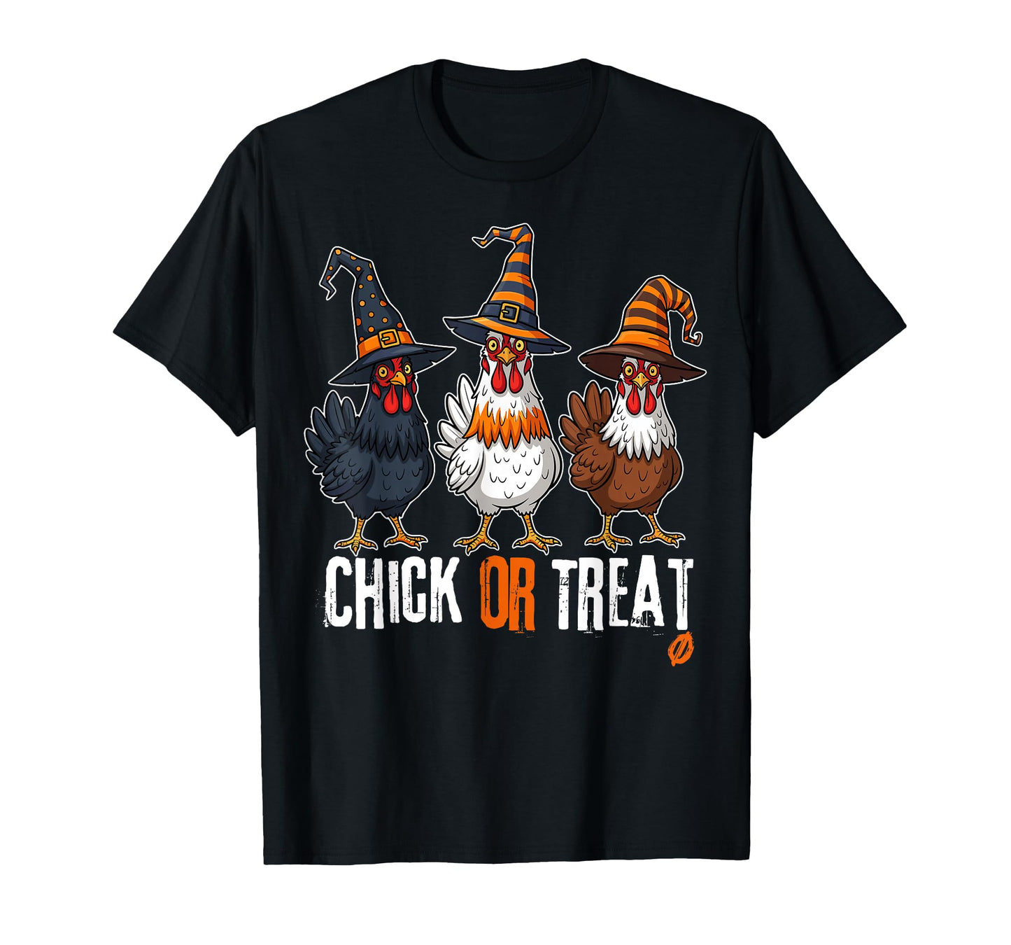 Chick Or Treat Halloween Witch Spooky Chicken Farmer T-Shirt