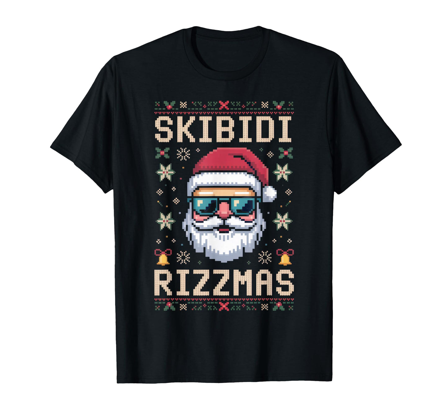 Skibidi Rizzmas Santa Lovers Cool Vibe Holiday Party T-Shirt