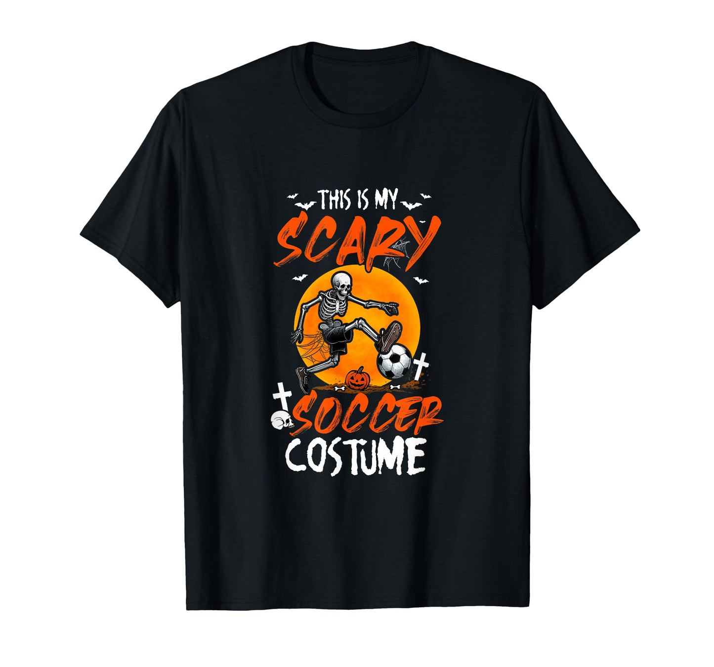 My Scary Soccer Costume Skeleton Halloween Player Team T-Shirt