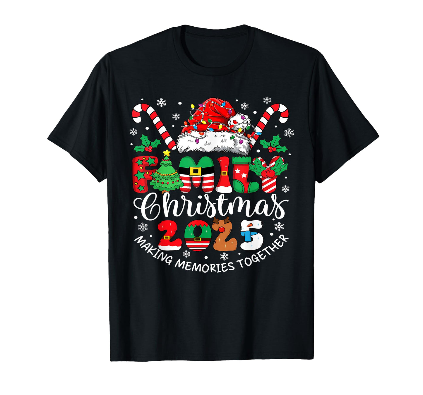 Family Christmas 2025 Making Memories Together Xmas Pajamas T-Shirt