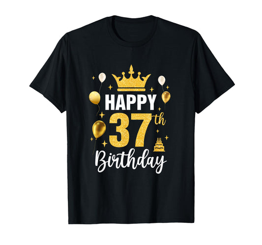 Happy 37Th Birthday Idea For 37 Years Old Man And Woman T-Shirt