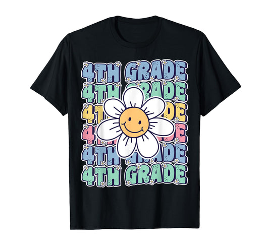 Groovy 4th Grade Back To School First Day of Fourth Grade T-Shirt