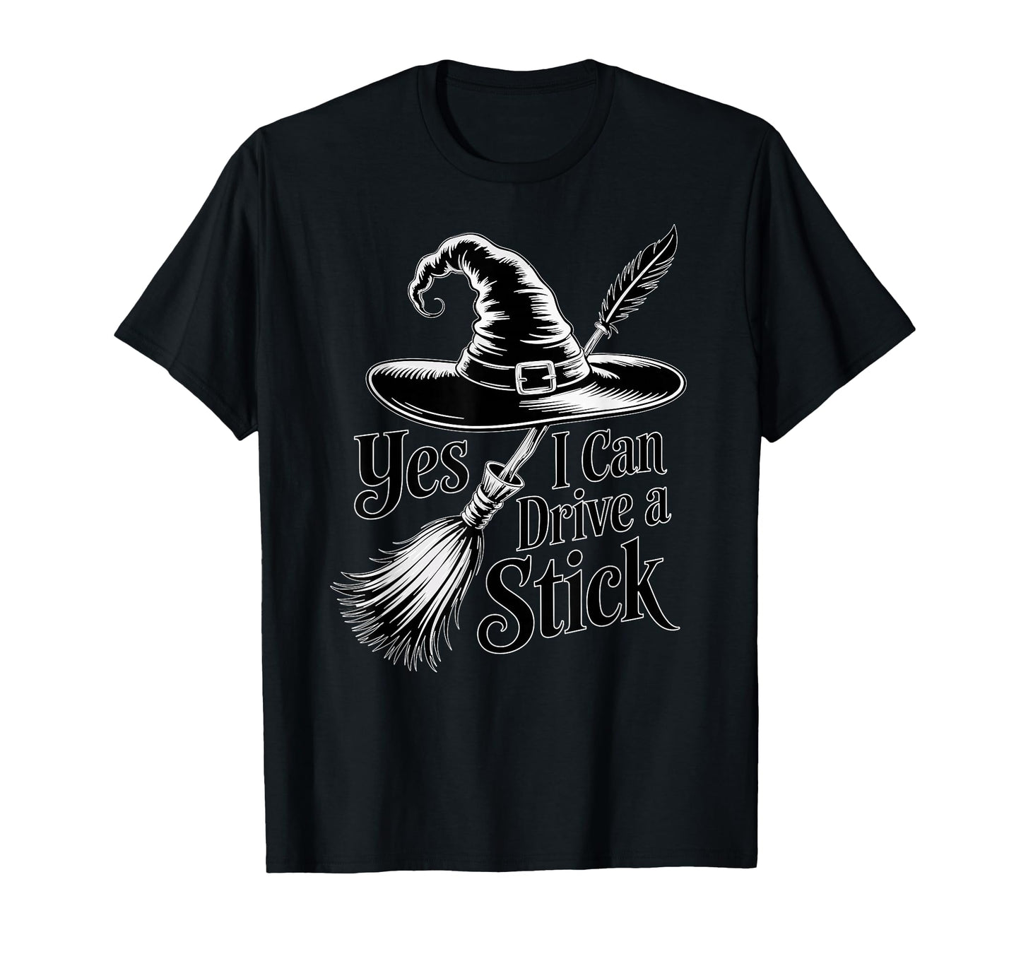 Witch Hat Broom Pun for Halloween Lovers T-Shirt