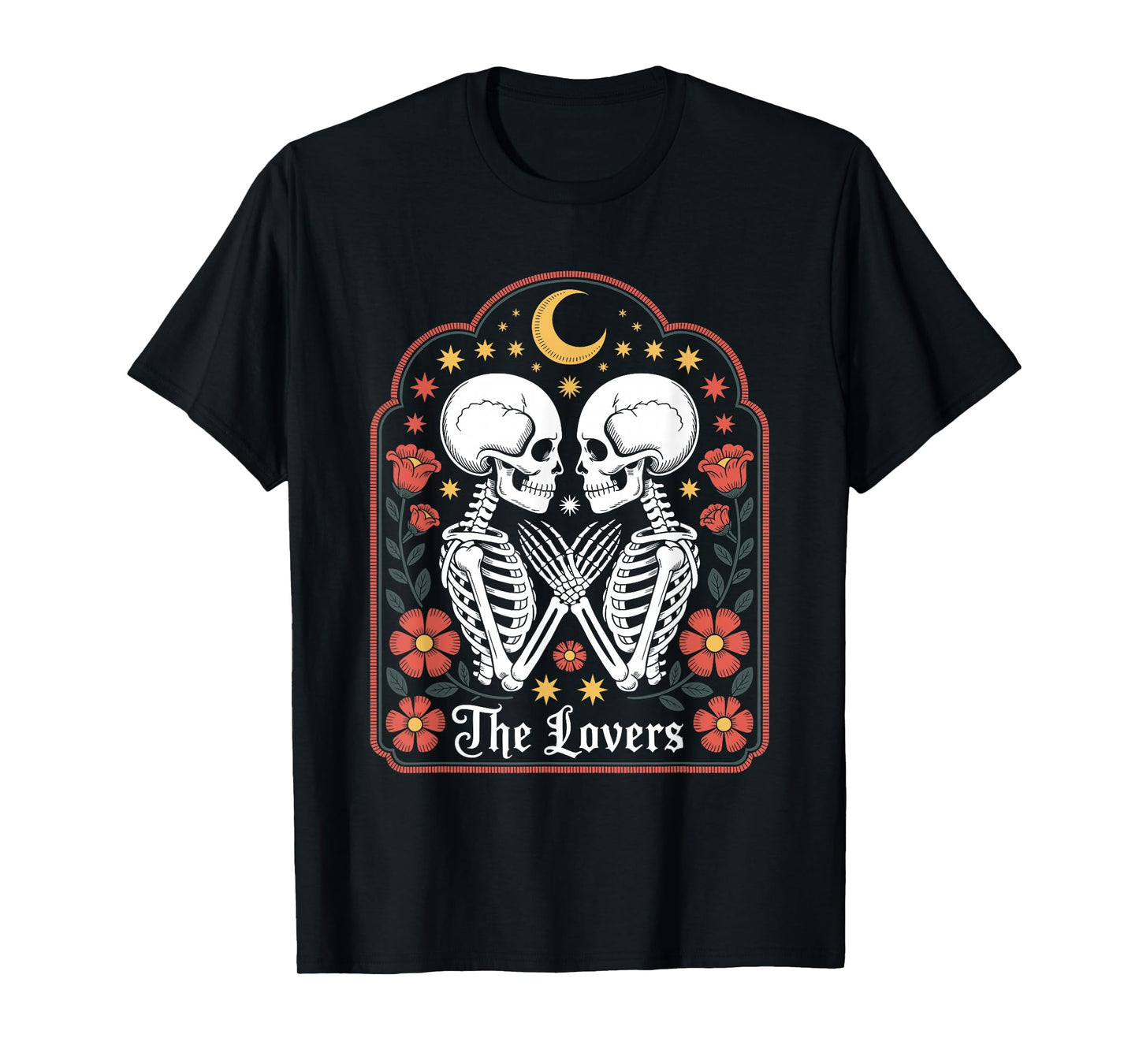 The Lovers Tarot Card Occult Goth Halloween Gothic T-Shirt
