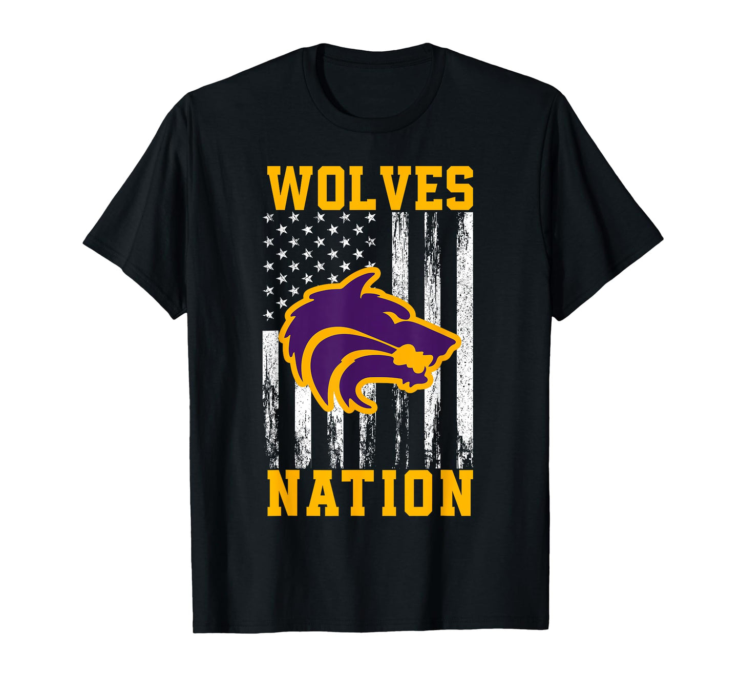 Bay City Central Wolves Logo Nation HS T-Shirt