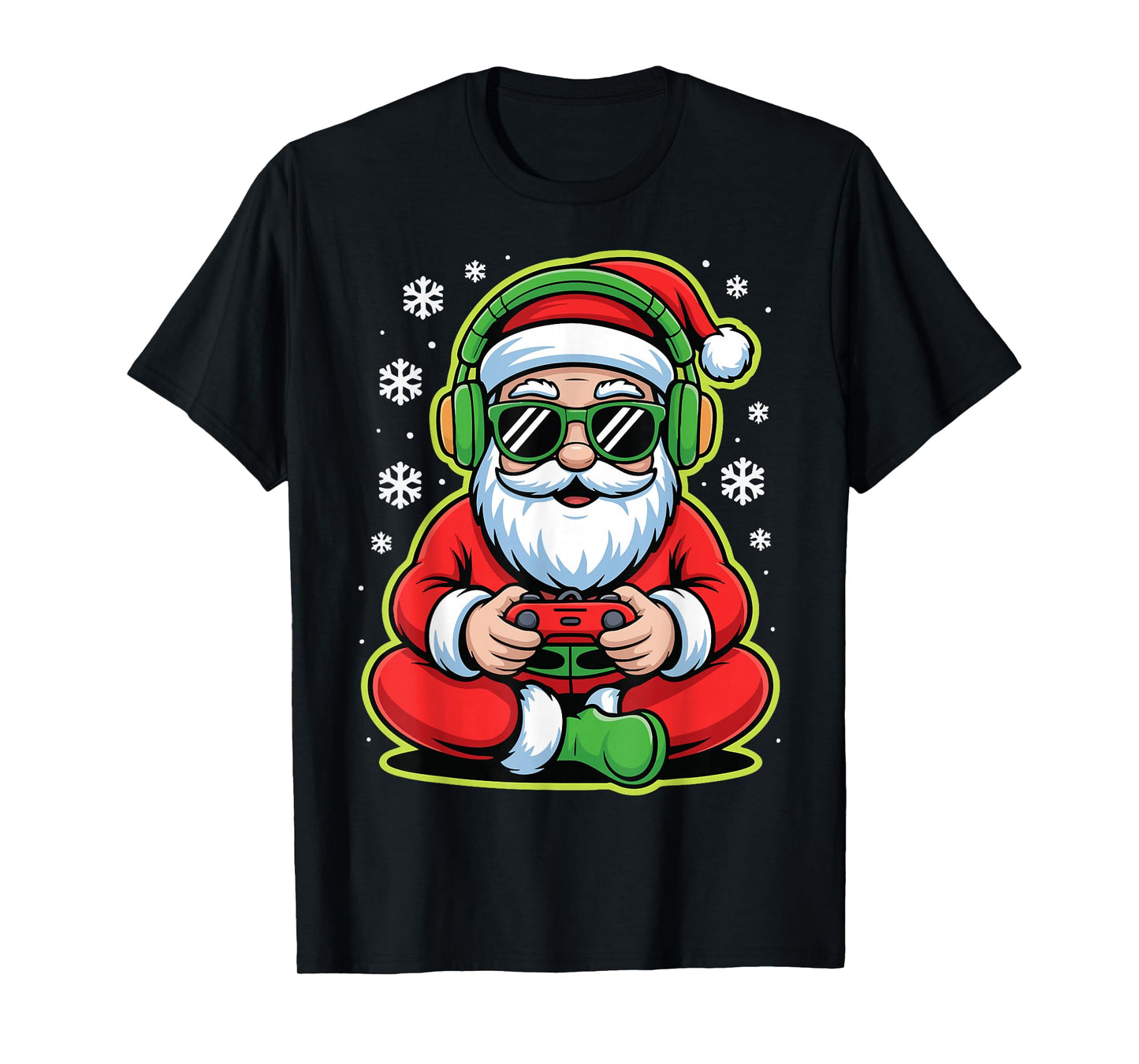 Christmas Gamer Boys Kids Santa Play Video Game T-Shirt