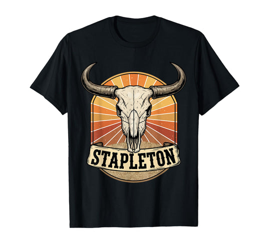 Vintage StapIeton Last Name Personalized 90s Style T-Shirt
