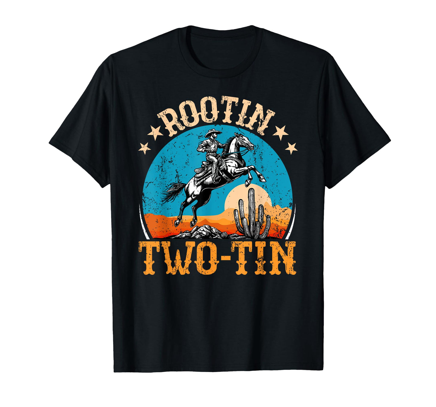 Rootin Two-tin 2nd Birthday 2 Year Old Western Cowboy Bday T-Shirt