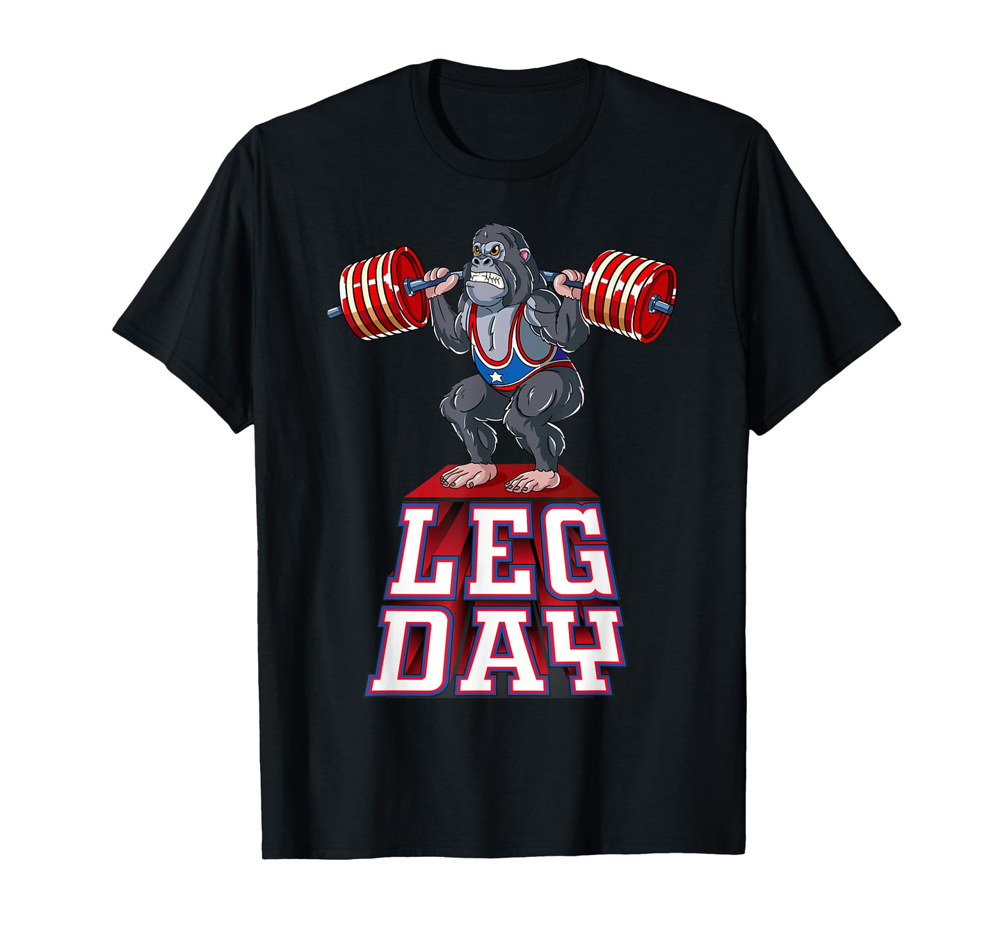 Leg Day gorilla Weight Lifting Squat Gym Training T-Shirt