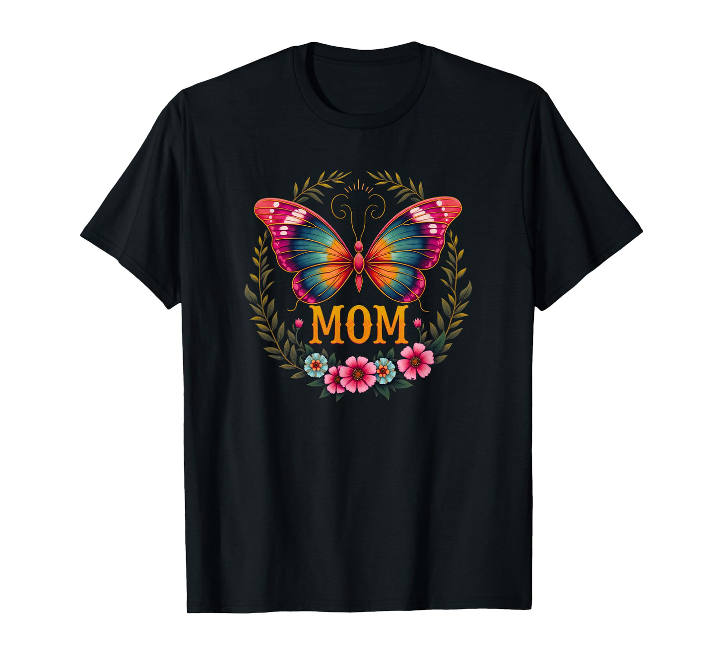 Mother's Day Butterfly Mom Mommy Mama Cute Insect Flower T-Shirt