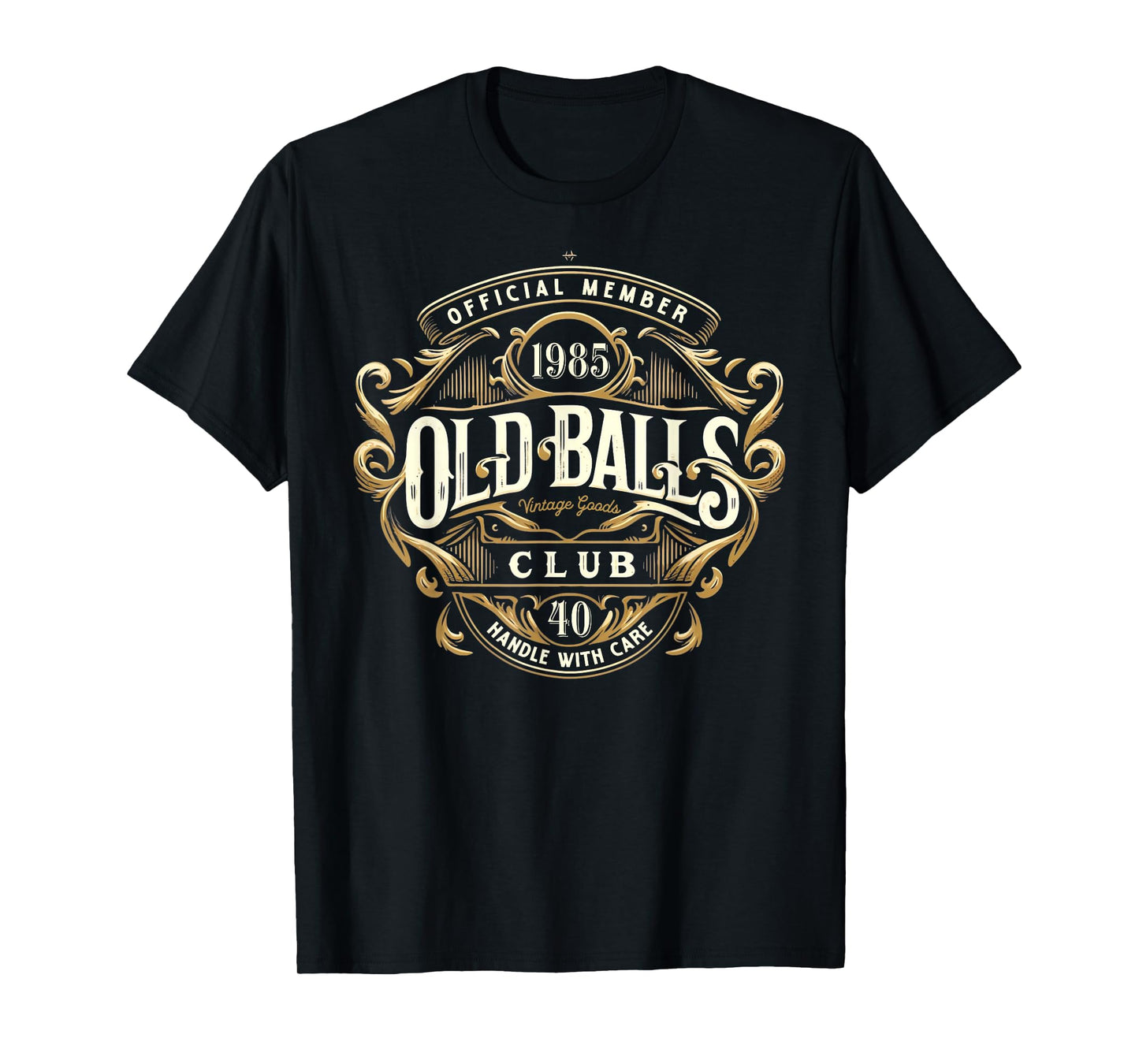 Vintage 1985 Men's 40th Birthday Old Balls Club 40 T-Shirt