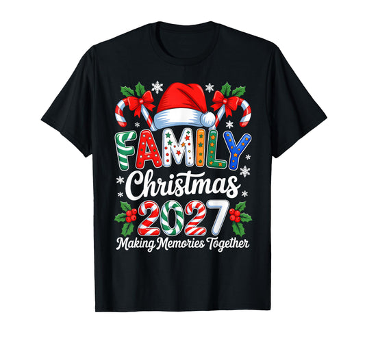Family Christmas 2027 Matching Family Pajamas Xmas Squad T-Shirt