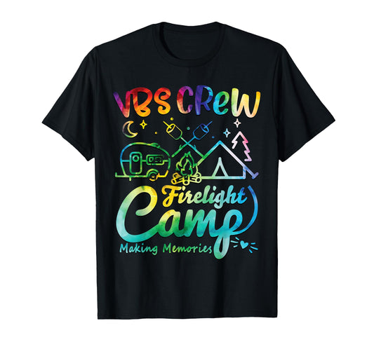 VBS Crew Camp Firelight Vacation Bible School Camping Camper T-Shirt