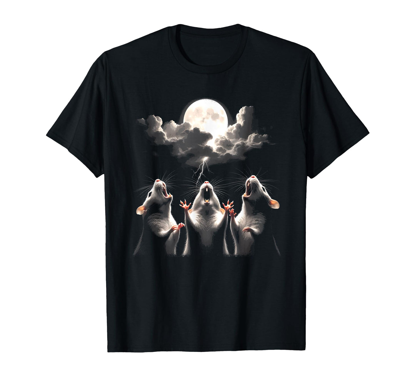 Rats Moon - Funny Weird Trashy Cursed Meme Rat T-Shirt