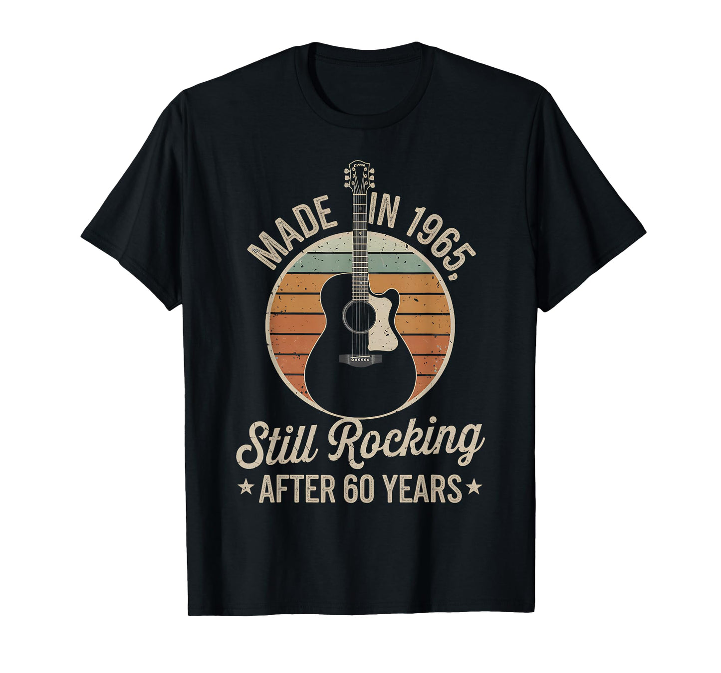 Made in 1965 Still Rocking After 60 Years Retro Guitar T-Shirt